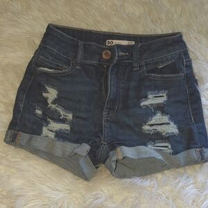 SO goods for life destressed shorts